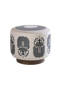 Scarab - Nacre - Round - Pouf by Diacasan Edition