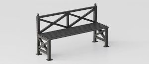 Classic Bench "Orchidea" in Galvanized Steel - Bench by DIMCAR