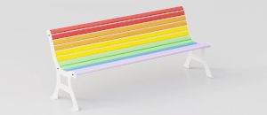 Colorful "Debora Rainbow" Bench for Urban Furniture - Bench by DIMCAR