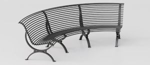 Curved Concave Bench "Clematis" (CAM Compliant) - Bench by DIMCAR