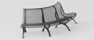 Curved Convex Bench "Clematis" (CAM Compliant) - Bench by DIMCAR