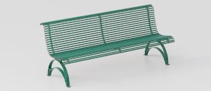 Designer Bench "Danea" in Steel with Arched Supports - Bench by DIMCAR
