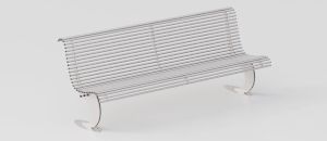 Designer Bench "Luxe" in Galvanized Steel - Bench by DIMCAR
