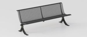 Designer Bench "Vera" with V-Shaped Steel Supports - Bench by DIMCAR