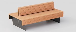 Double-Sided Bench "Flea" in Okumè Wood - Bench by DIMCAR