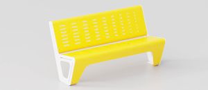 Modern Steel Bench "Colly" with Anatomical Design - Bench by DIMCAR
