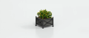 Planter "Orchidea Maxi" with Perforated Sheet Metal Walls - Accessories by DIMCAR