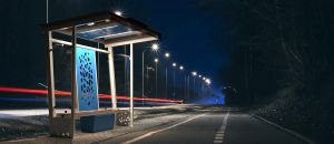 Solar Powered Bus Shelter "Komete Solar" with USB & Wireless Charging - Accessories by DIMCAR