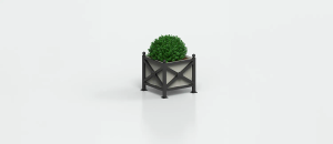 Square Classic Style Planter "Orchidea Midi" - Accessories by DIMCAR