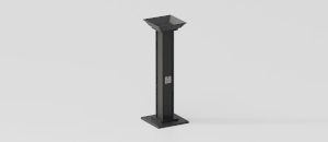 Square Freestanding Steel Ashtray "Eliseo" - Accessories by DIMCAR