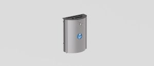 Wall-Mounted Ashtray "Fumy" in Galvanized Steel - Accessories by DIMCAR