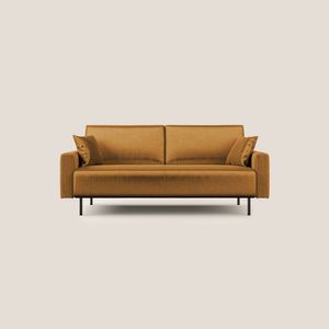 Arthur divano moderno 162 cm in velluto morbido impermeabile T01 ORO - Sofa by Divani Store