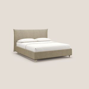 Audrey letto imbottito contenitore e sfoderabile in tessuto fiammato impermeabile T03 rosso - Sofa by Divani Store