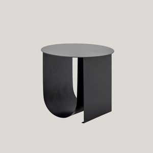 Cher tavolino moderno in metallo con spazio portariviste nero - Sofa by Divani Store