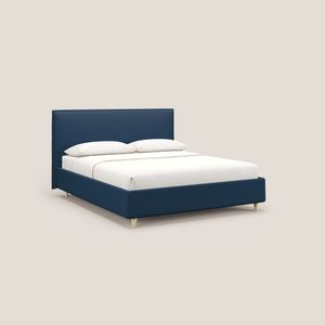 Costanza letto contenitore e sfoderabile in tessuto misto cotone impermeabile T13 blu - Sofa by Divani Store