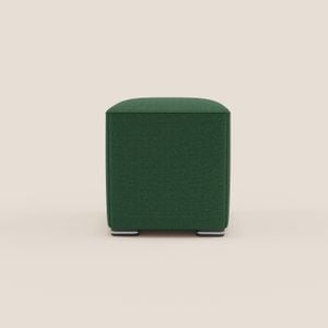 Cube pouf in fabric soft water-repellent T08 VERDE - Pouf by Divani Store