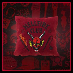 Cushion Hellfire club stranger things Limited Edition with Ricamo – fabric stain-resistant 45x45 - Furniture accessories by Divani Store