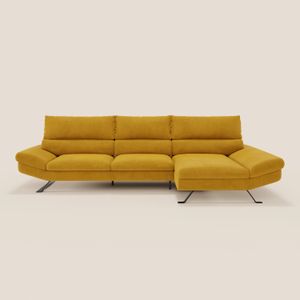 Eclipse Divano angolare con penisola e schienali traslanti in microfibra tecnica smacchiabile T11 - Sofa by Divani Store