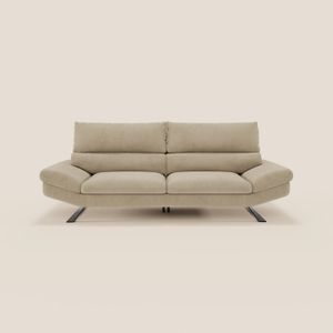 Eclipse Divano dal design moderno 2 e 3 posti con schienali traslanti - piedini alti in elegante microfibra smacchiabile T11 - Sofa by Divani Store