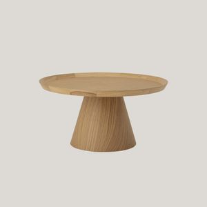 Luana tavolino da soggiorno rotondo in rovere naturale - Sofa by Divani Store