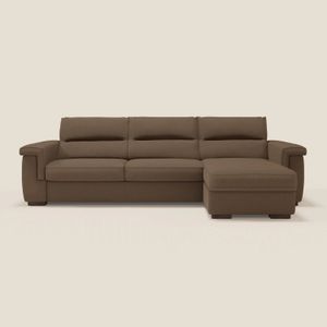 Magnolia sofa bed corner with peninsula storage - mattress H18 cm in fabric stain-resistant - Sofa by Divani Store