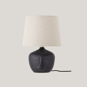 Matheo lampada for tavolo with base in terracotta nera and paralume in lino - Ceiling lamp by Divani Store
