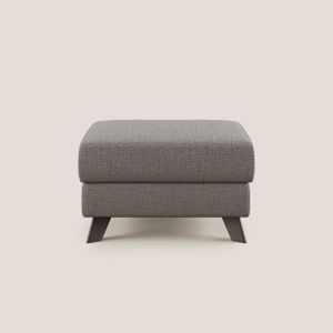 Moon Pouf storage and feet high in fabric soft water-repellent slub - Pouf by Divani Store