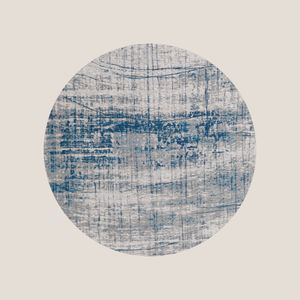 Raggio-di-luna tappeto rotondo a fantasia astratta in cotone - Carpet by Divani Store