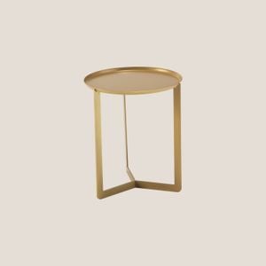 Round collezione tavolini rotondi for soggiorno in 3 misure in oro metallizzato - Coffee table by Divani Store
