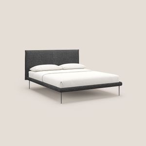 Theo bed upholstered modern removable-cover with feet high in metal in fabric water-repellent - Bed frame by Divani Store