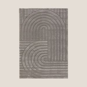 Zefira rug with motivo a rilievo grigio water-repellent - Rug by Divani Store