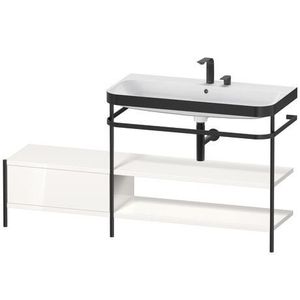 Happy D.2 Plus c-bonded set with metal console and drawer - Washbasin cabinet by Duravit