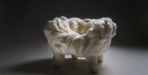 Grinza White - Armchair by Edra