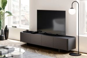 ALMA TV UNIT DIAMOND ecopelle, econabuk, pelle - Cabinet by EFORMA