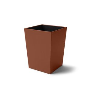 Leather Waste Basket Teseo by Eglooh - Truncated Pyramid Shape - Accessories by EGLOOH