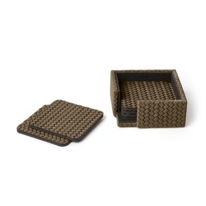 Set 6 Sottobicchieri in Pelle Stampa Intrecciata Giove - Accessories by EGLOOH