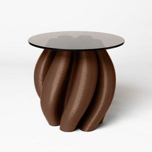 Water Lily Side Table Chocolate - Side table by Ekbacken Studios