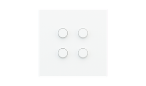 4-fold pushbutton with thermostat - RGB LED - Finishes accessories by EKINEX