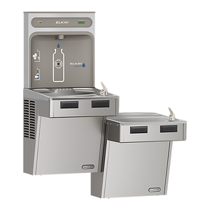 ezH2O®  Bottle Filling Station with Mechanically Activated Bi-Level ADA Cooler Filtered Non-Refrigerated Stainless - Accessories by Elkay