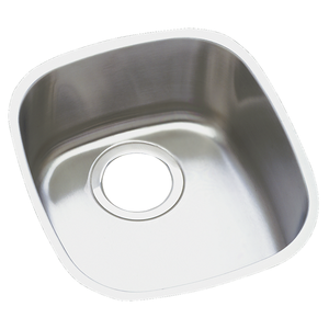 Lustertone® Classic Stainless Steel 14-1/4" x 15-3/4" x 5-15/16" Single Bowl Undermount Sink Kit - Kitchen Sink by Elkay