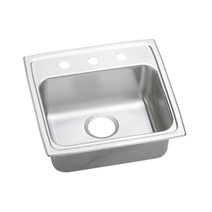 Lustertone® Classic Stainless Steel 19" x 18" x 6" Single Bowl Drop-in ADA Sink - Kitchen Sink by Elkay