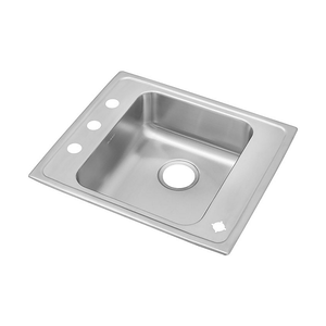 Lustertone® Classic Stainless Steel 22" x 19-1/2" x 6-1/2" Single Bowl Drop-in ADA Sink - Kitchen Sink by Elkay