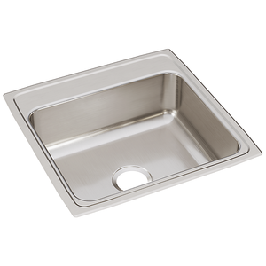 Lustertone® Classic Stainless Steel 22" x 22" x 7-5/8" Single Bowl Drop-in Sink - Kitchen Sink by Elkay