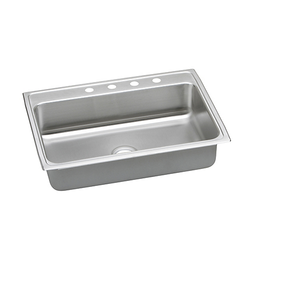 Lustertone® Classic Stainless Steel 31" x 22" x 6" Single Bowl Drop-in ADA Sink - Kitchen Sink by Elkay