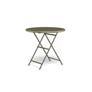 folding round table d80 / outdoor in steel - Collection Arc en ciel - Table by Emu