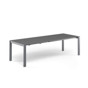 Round Extensible table with Hpl top 160+54+54x100 - Table by Emu