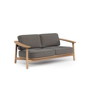 2-seater sofa Teak / esterno in Teak - Collezione Twins - Sofa by Emu