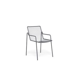 armchair / outside in Steel - Collection Rio R50 - Armchair by Emu