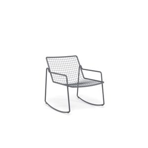 swing lounge chair / outside in Steel - Collection Rio R50 - Chair by Emu