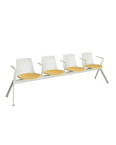 Banco Modular Lottus 4 puestos con brazos